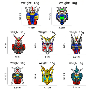 Broches y insignias de metal esmaltado de alta calidad con impresión UV de anime <span class=keywords><strong>Gundam</strong></span>, sin MOQ, precios económicos, para bolsos, gorras y sombreros - Product Image 5
