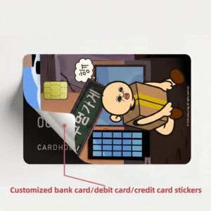 Pegatina Personalizada para Tarjeta de Crédito Bancaria, Adhesivo Removible Duradero para Tarjeta de Débito, Calcomanía Holográfica de Anime, Vinilo Impermeable de PVC - Product Image 5