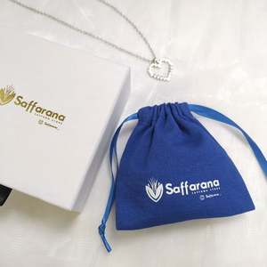 Prix d'usine, sac en coton recyclable avec cordon de serrage, logo personnalisé, pour l'emballage, la promotion, les cadeaux, les bijoux - Product Image 4