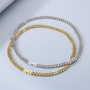 Collar de Acero Inoxidable Dorado Impermeable para Mujer, Joyería 2026, Collar con Cadena Cubana Chapada en Oro de 18k para Mujer - Product Image 2