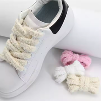 Vente chaude 22mm Extra Large Af Chenilles Épais Fuzzy Lacets Plat Graisse Sb Dunks Bas Toile Baskets Moelleux Lacets