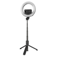L07 Anneau lumineux LED portable de 5 pouces avec trépied extensible Lumière d'appoint sans fil Bluetooth à 3 modes pour le bureau