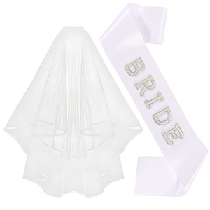 Diadema de Perlas y Cristales para Novia, Velo y Diadema para el Cabello, Set de Novia para Boda WB009 - Product Image 6