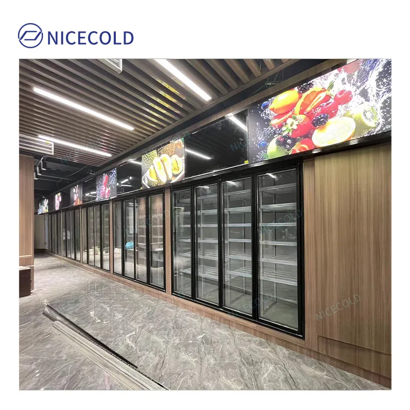 High Quality Commercial Display Cooler Cold Room With Glass Door For Sale