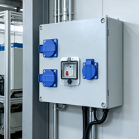Boîtier de distribution industriel portable, alimentation électrique, interrupteur de maintenance, étanche IP67, 220V 16A, utilisation intérieure, disjoncteur 63A