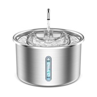 Nouvelle Fontaine à Eau Intelligente Portable Moderne 5L en Acier Inoxydable pour Animaux de Compagnie, Automatique, Étanche, pour Chiens et Chats, Conception Détachable