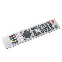 Télécommande vocale à code fixe SHWRMC0133 Argent et Noir 2 piles AAA pour téléviseur Aquos 4K