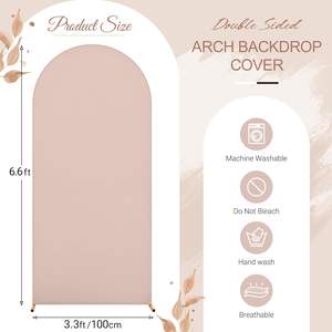 Penutup lengkungan spandeks elastis krem latar belakang atas <span class=keywords><strong>2</strong></span> sisi untuk pesta wisuda Hari Valentine pernikahan Hari Valentine - Product Image 4