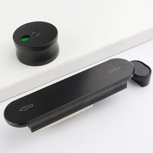 Verrou de porte de cabine de toilettes en alliage de zinc avec indicateur, finition noire et argentée, pour utilisation dans les cabines de toilettes - Product Image 3