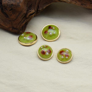 Bukwang – boutons en résine à fleurs séchées, design fantaisie, boutons ronds en métal pour vêtements pour femmes - Product Image 2
