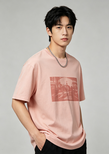 Camiseta Personalizada con Bordado para Hombre, 220 g/m², Algodón Peinado Pesado, Cuello Redondo, Manga Corta, Lisa, de Alta Calidad - Product Image 3