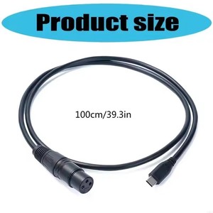 Adattatore cavo bilanciato da C a 3pin XLRs, Plateds oro USB di tipo C a XLRs maschio femmina cavo audio per telefoni cellulari - Product Image 2