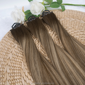 ผมต่อแบบไร้รอยต่อรุ่นใหม่ล่าสุดจากโรงงาน สำหรับ Genius Weft Virgin Invisible Hole Tab Weft PU Butterfly XO Weft ผมตรงแท้ - Product Image 2