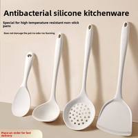 Nouvel ensemble d'ustensiles de cuisine modernes en silicone, louche en silicone, spatule en silicone, spatule angulaire en silicone et ensemble de spatules rondes en silicone