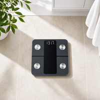 Balance intelligente numérique pour le calcul de l'IMC, balance électronique de composition corporelle, balance de salle de bain, balance domestique, mesure de la teneur en eau, 180 kg