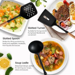 Juego de utensilios de silicona con logotipo personalizado, mango de madera, sin BPA, herramientas de cocina, venta al por mayor directa de fábrica para marca privada - Product Image 3