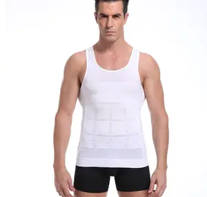 男士瘦身塑身衣紧身胸衣背心衬衫压缩腹部腹部控制修身收腰内衣运动背心