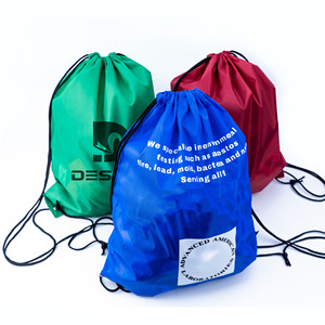 Acepte personalizado barato 100% ecológico poliéster almacenamiento cordón Eco bolsa - Product Image 3