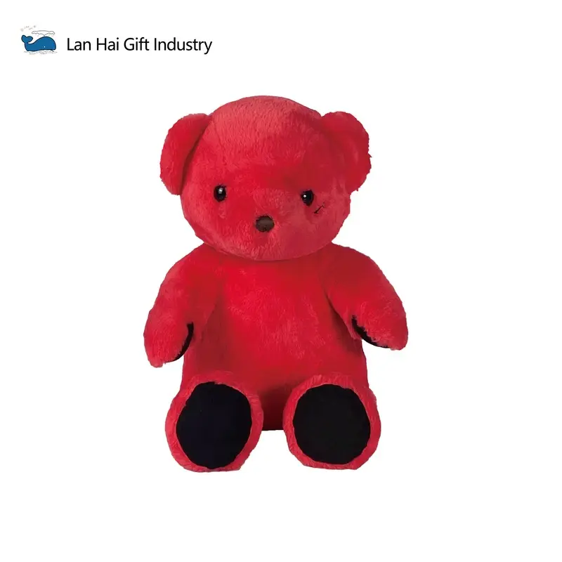 Custom stuffed toy teddy bear red cute stuffed toy gift