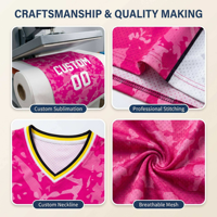 Maillot de basket-ball personnalisé avec logo d'équipe, sublimation, nom et numéro, tenue de basket-ball rose, uniformes d'entraînement de basket-ball