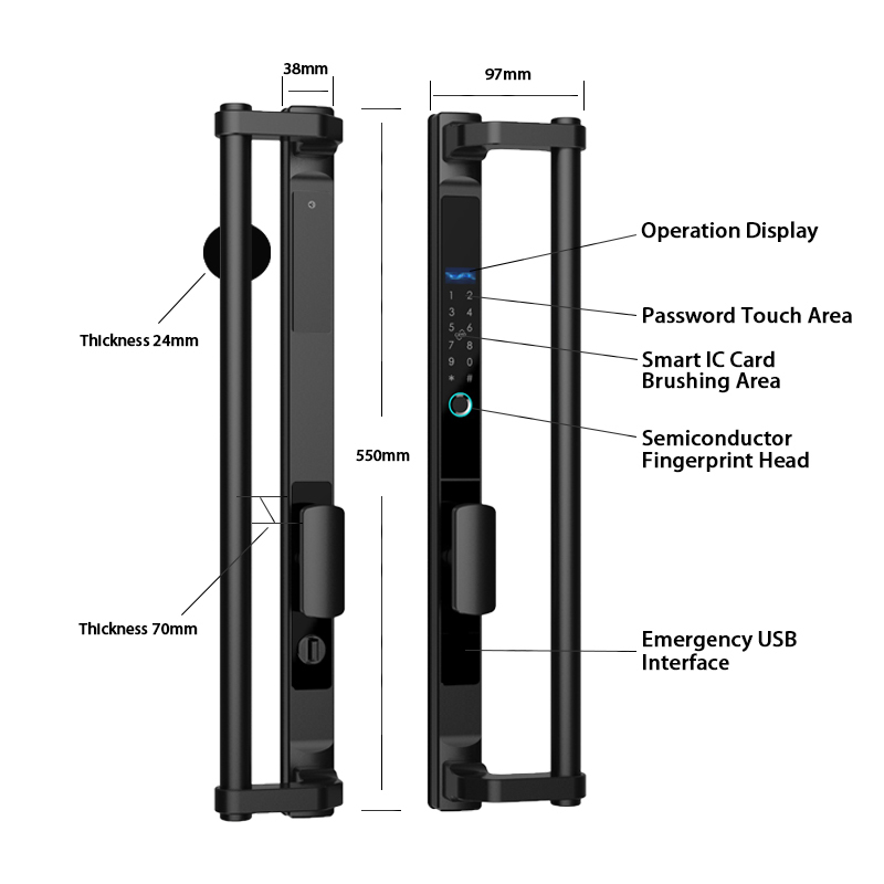 Khoá cửa thông minh MOZLEX LA5 PRO Khoá cửa thông minh cao cấp MOZLEX D550
