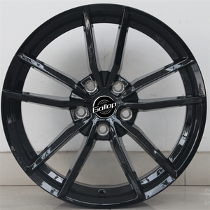 Jantes Galop <span class=keywords><strong>Noir</strong></span> Brillant 18-19 Pouces en Alliage d'Aluminium PCD <span class=keywords><strong>5</strong></span>*112 ET 30 Nouvelles Jantes de Voiture de Tourisme pour VW <span class=keywords><strong>Polo</strong></span> Golf Spokes - Product Image 1