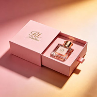 Boîte d'emballage de parfum de luxe en carton coloré personnalisé vert, ambre, rose, noir avec insert en EVA pour flacon de parfum femme et homme