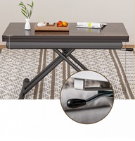 Petit appartement cadre en fer moderne Table basse pliante mobile multifonctionnelle Table à manger intégrée double usage