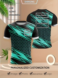 Maglie Sportive Personalizzate MARKAKRALI in Poliestere 100% Traspirante <span class=keywords><strong>con</strong></span> Nome della Squadra e Logo, T-shirt da Allenamento Traspirante - Product Image 4