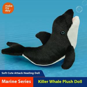 Peluche de Delfín Negro de una Pieza, Juguete de Peluche Inspirado en Tiburones y Ballenas con Relleno de PP, Accesorio para Niños - Product Image 3