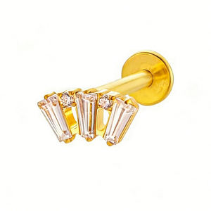 Lotus Wholesale G23 <b>Titanium</b> Claw Setting Zircon Internal Threaded Screws Labret Earrings Body Fine <b>Piercing</b> <b>Jewelry</b> Butterfly - Product Image 4