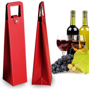 Bolsa de Vino de Cuero Reutilizable para Vino y Champán, Bolsas de Regalo, Bolsas de Cuero para Botellas de Vino - Product Image 1