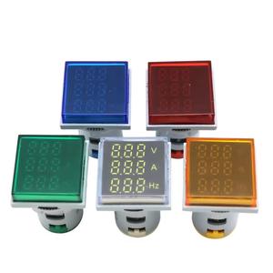 เครื่องทดสอบโวลต์มิเตอร์แอมมิเตอร์ดิจิทัลไฟ LED 1-100A 20-500โวลต์มิเตอร์แอมมิเตอร์เฮิร์ตซ์สัญญาณไฟ220โวลต์มิเตอร์วัดกระแสโวลต์สีแดง - Product Image 1