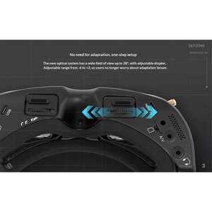 Lunettes vidéo FPV 5.8G SKYZONE 04O PRO avec double récepteur amélioré, casque OLED HD 720P - Product Image 4