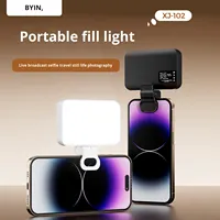 Lampe de poche portable pour téléphone avec longue autonomie, lumière d'appoint pour selfie, flash photo, trois températures de couleur, pour vidéo en direct