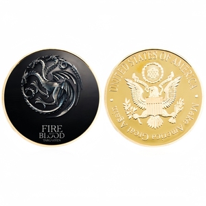 Une chanson de glace et de feu : Badge commémoratif et pièce de monnaie de collection Daenerys <span class=keywords><strong>Targaryen</strong></span> Or/Argent - Game of Thrones - Product Image 6