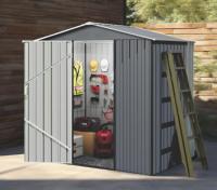 Kit d'abri de jardin modulaire écologique Revêtement biodégradable en acier galvanisé robuste Système de verrouillage facile à assembler Ventilation