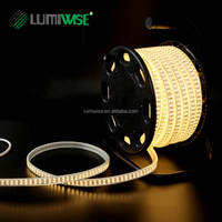 Bande lumineuse LED 230V AC 60/144/240 LED/m SMD2835 IP65 Éclairage paysager Rouleau de 15m/25m Blanc chaud 4000K Garantie 2 ans