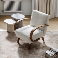 Chaise longue de style italien, canapé moderne du milieu du siècle, accoudoirs en tissu, Lovein LC240072 pour petits/grands appartements, salon