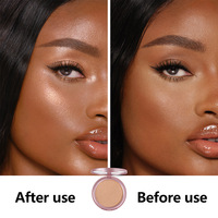 Palette de fard à joues et d'enlumineur rose scintillant végétalien, marque privée pour le visage et le corps, maquillage minéral imperméable sans cruauté animale
