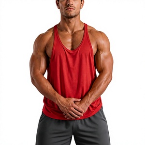 Custom Men's Gym Tank Top Quick Dry 100% Cotton Fitness <b>Stringer</b> OEM Wholesale <b>Vest</b> for Men - Product Image 1