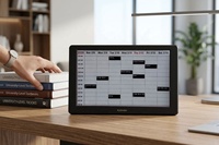 Calendrier de bureau intelligent 7 pouces à écran E-Paper V2.0 - Planificateur hebdomadaire numérique Wi-Fi avec synchronisation automatique des informations en temps réel (actualités et météo) pour la productivité au bureau
