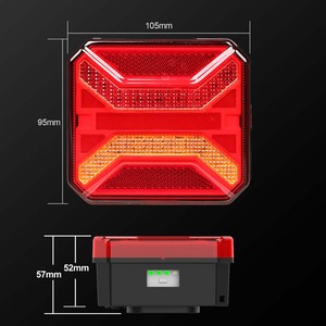 Nouveau kit de feux arrière LED sans fil magnétique rechargeable pour remorque, feux stop, clignotants et feux de freinage pour semi-remorque, remorquage et camping-car - Product Image 3