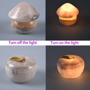 Meilleures ventes, tendance, marbre naturel, onyx moderne, jade pour lampe de table de salon, pierre naturelle, éclairage LED pour la décoration intérieure, accent - Product Image 4