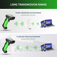 Lecteur de codes-barres 2D QR industriel Bluetooth I8 avec station de charge, lecteur de codes-barres sans fil 2D/1D amélioré