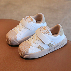 Modemarke Babyschuhe für Kleine Jungen Neuer Stil Schlichte Weiße Bequeme Kinderschuhe Großhandel Kleinkinder Lauflernschuhe Mädchen - Product Image 4