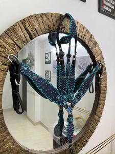 Suministro Directo de Fábrica: Juego de Arreos de Cuero Genuino para Caballo Estilo Western con Brida Ajustable, Almohadilla de Silla y Pechopetral para Montar a Diario - Product Image 6