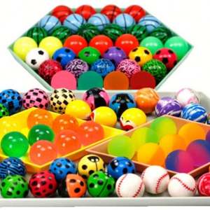 Pelotas que rebotan LED con purpurina flotante y características de iluminación Juguete suave de goma para favores de fiesta para niños - Product Image 6