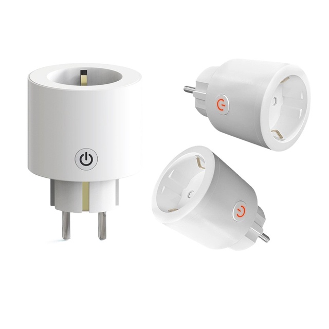 Matter EU Standard Smart Plug With Energy Monitoring WiFi Remote Control Compatible With Alexa Google Home Direct Plug Socket