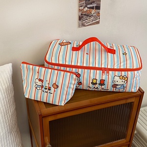 Bolsa de Almacenamiento de Cosméticos de <span class=keywords><strong>Viaje</strong></span> de Nailon con Cremallera Estilo Japonés Personalizada, Organizador Portátil para Viajes de Negocios, Linda Bolsa de Maquillaje con Dibujos Animados - Product Image 4